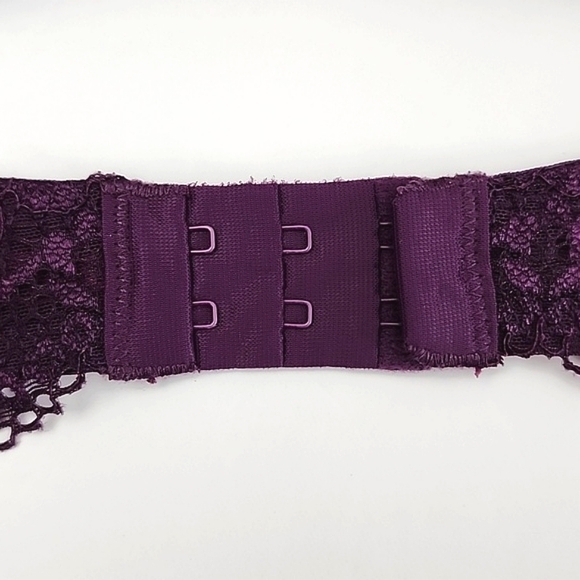 ⭐️2/ $40⭐️ La SENZA Obsession Dark Plum Purple Push Up Underwire Lace Bra 38D - Picture 11 of 14